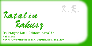 katalin rakusz business card